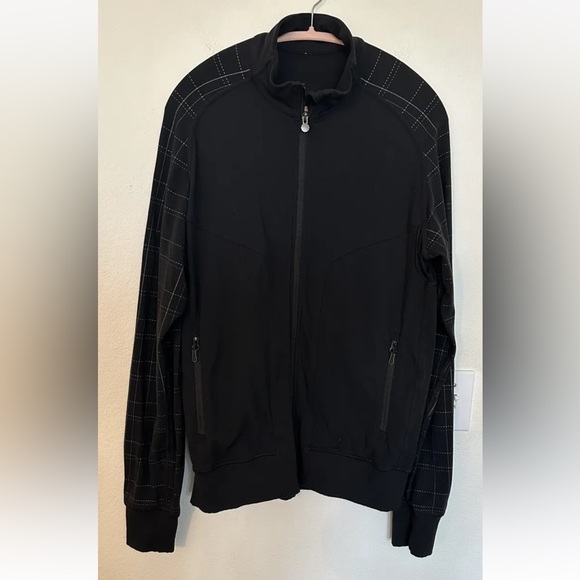 Men’s Lululemon Jacket Full Zip Athletic Stretch Black Casual Long Sleeve Large - Picture 3 of 10